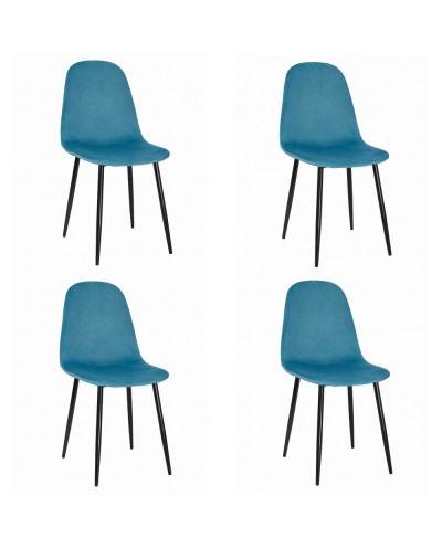 Niebieskie krzesła do stołu GUSTAV komplet 4szt