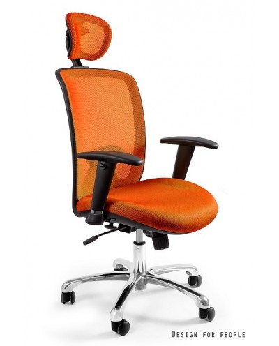 Fotel biurowy EXPANDER obrotowy ergonomiczny - pomarańczowy
