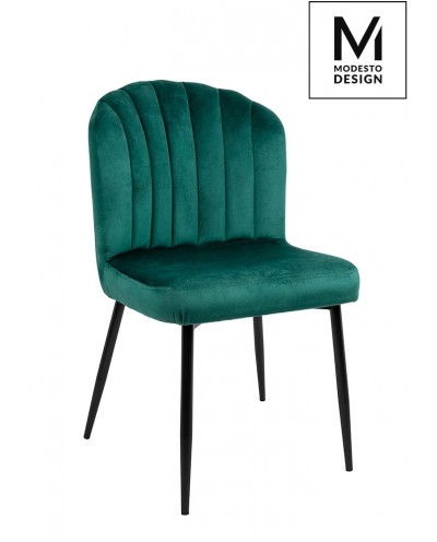 MODESTO krzesło RANGO zielone - welur, metal