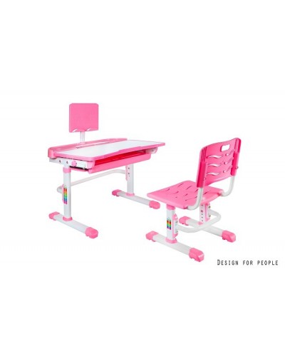 Zestaw dla dziecka SANDY różowe biurko + krzesło dziecięce