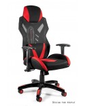 Obrotowy fotel gamingowy DYNAMIQ V17 czarny czerwony - Unique