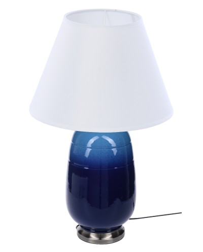 Lampa stołowa z abażurem mayfair blue 23x23x51cm