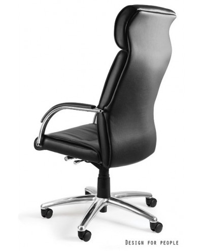 Czarny fotel biurowy BRANDO PU wysokie oparcie - eko skóra