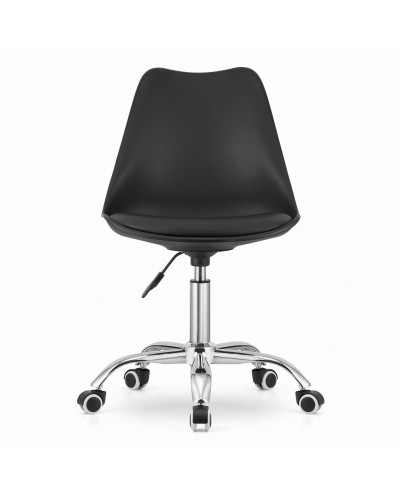 Biurowe krzesło obrotowe ALBA na kółkach - czarne