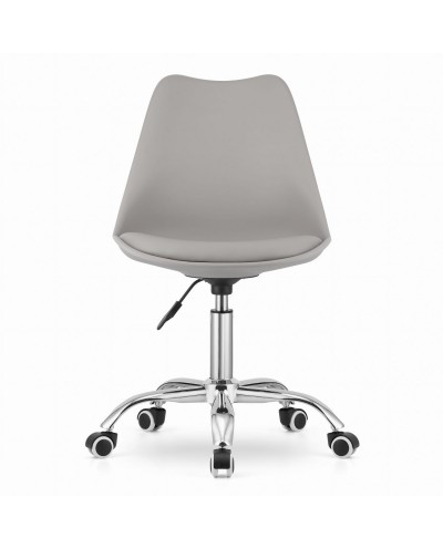 Biurowe krzesło obrotowe ALBA na kółkach - szare