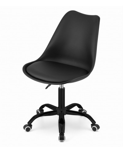 Czarne krzesło biurowe ANDRIA czarna podstawa kółka