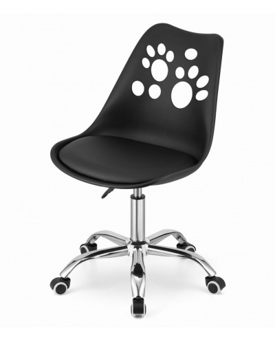 Czarne krzesło obrotowe PRINT krzesło do biurka na kółkach