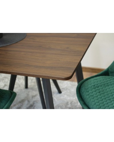 Nowoczesny prostokątny stół WERONA jesion - czarne nogi 120cm x 80cm