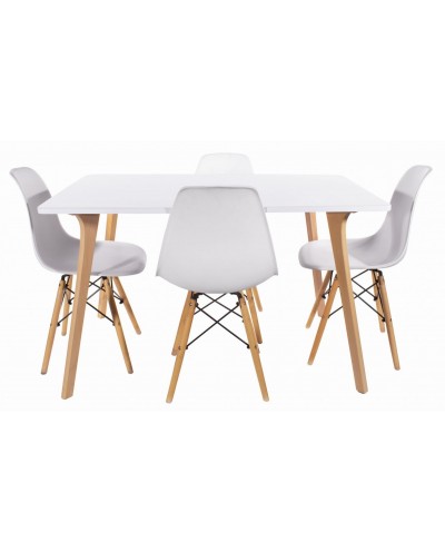 Nowoczesny prostokątny stół MONTI biały 120cm x 80cm