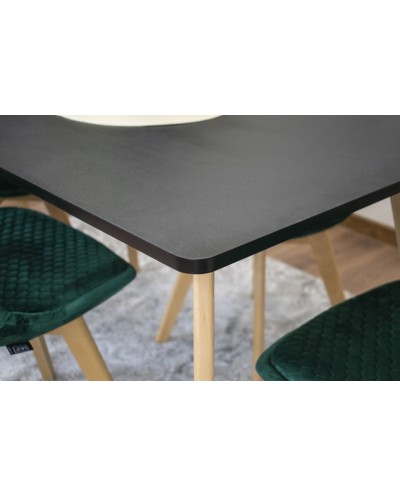 Nowoczesny prostokątny stół MONTI czarny 120cm x 80cm