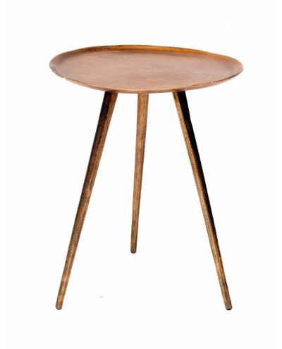 Okrągły stolik pomocniczy rundo o średnicy blatu 41cm i całkowitej wysokości 51cm. prosta, metalowa konstrukcja stolika w połącz
