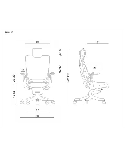 Wau 2 - Fotel biurowy elatometr