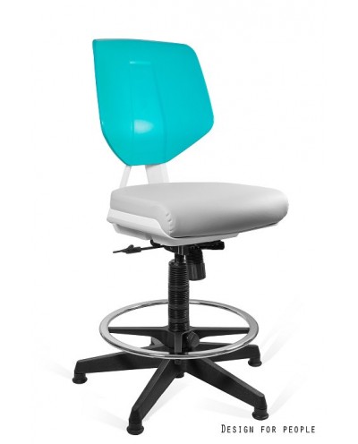 Kaden - krzesło medyczne szare/zielone