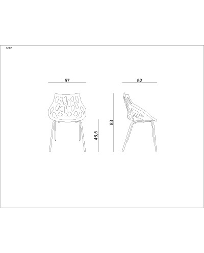 Area - krzesło szare