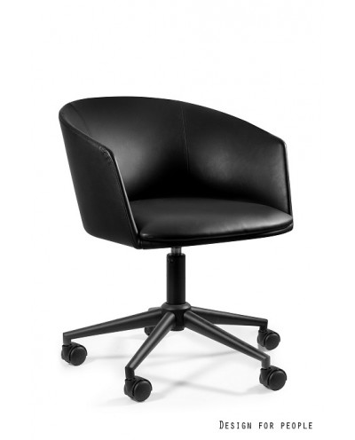 Barnet - krzesło z ekoskóry czarne