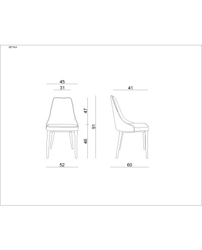 Setina - krzesło brązowe