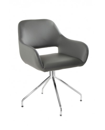 Talia - krzesło z ekoskóry szare