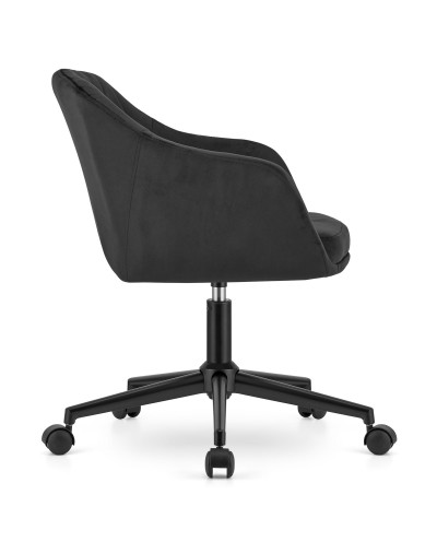 Krzesło obrotowe w stylu skandynawskim AVOLA - ciemnoszare aksamit
