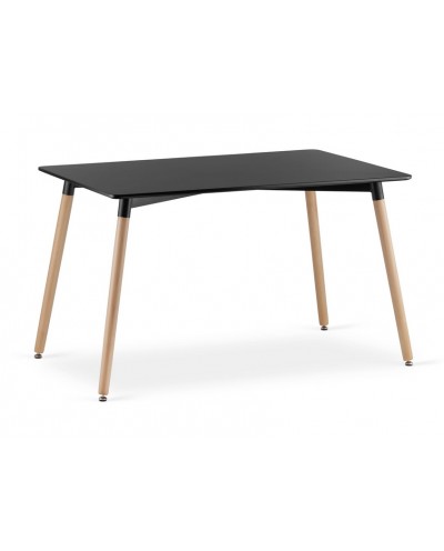 Skandynawski stół do jadalni prostokąt ADRIA 120cm x 80cm - czarny