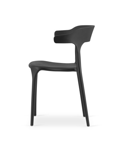 Krzesło do jadalni ULME - czarne x 4