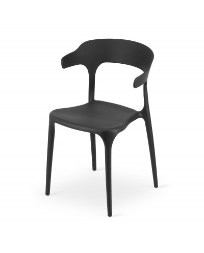 Krzesło do jadalni ULME - czarne x 4