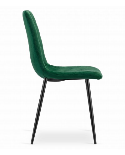 Krzesło TURIN - ciemna zieleń aksamit x 4 szt