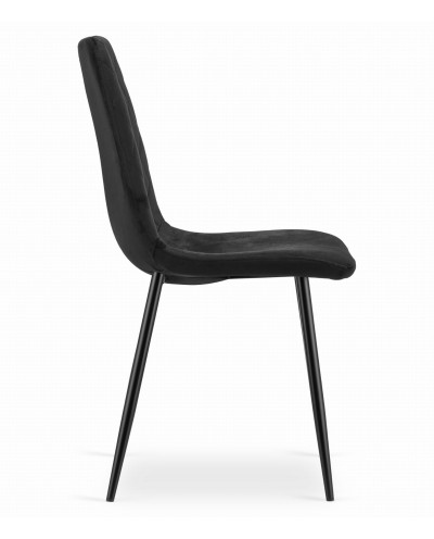 Krzesło TURIN - czarny aksamit x 4 szt