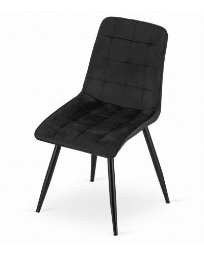 Krzesło DAMEL - czarny aksamit x 4 szt