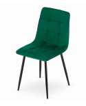 Krzesło KARA - ciemna zieleń aksamit x 4 szt