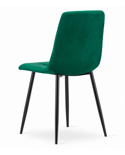 Krzesło KARA - ciemna zieleń aksamit x 4 szt