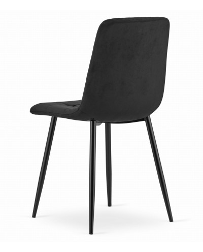Krzesło KARA - czarny aksamit x 4 szt