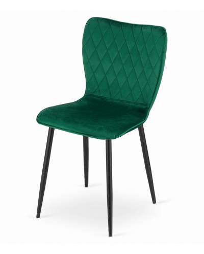Krzesło FOX - ciemna zieleń aksamit x 4 szt