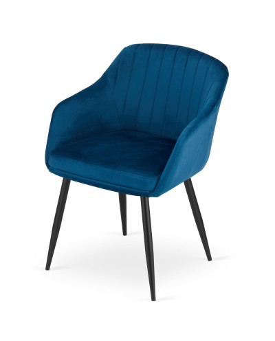 Krzesło DAXO - niebieski aksamit x 2 szt