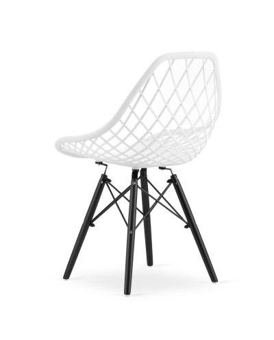Krzesło SAKAI - białe / nogi czarne x 4 szt