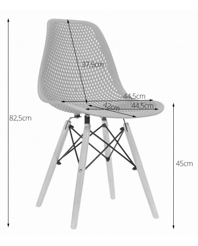 Krzesło MARO - białe x 4 szt