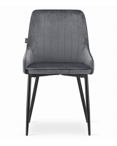Krzesło MONZA - ciemny szary aksamit x 4 szt