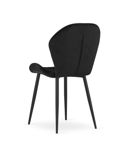 Krzesło TERNI - czarny aksamit 4 szt