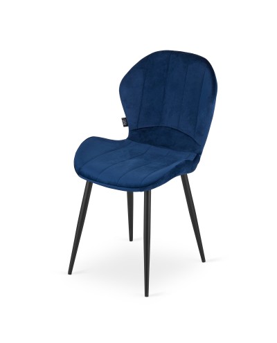 Krzesło TERNI - niebieski aksamit 4 szt