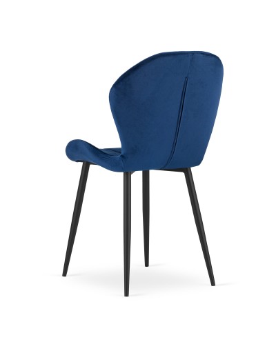 Krzesło TERNI - niebieski aksamit 4 szt