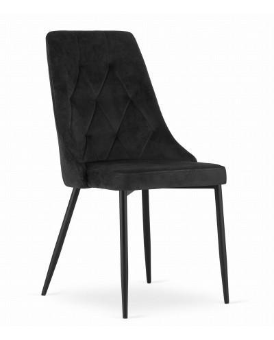 Krzesło IMOLA - czarny aksamit x 4 szt