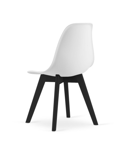 Krzesło KITO - białe / nogi czarne x 4 szt