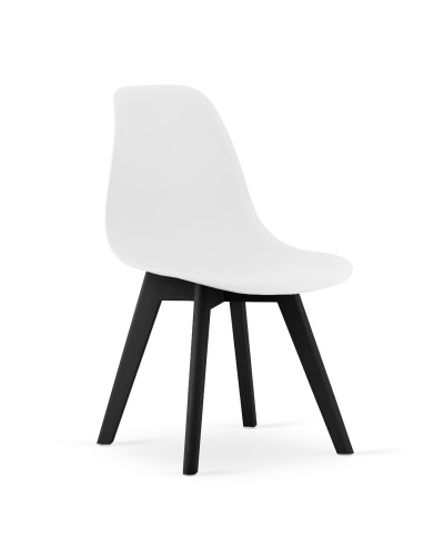 Krzesło KITO - białe / nogi czarne x 4 szt