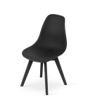 Krzesło KITO - czarne / nogi czarne x 4 szt
