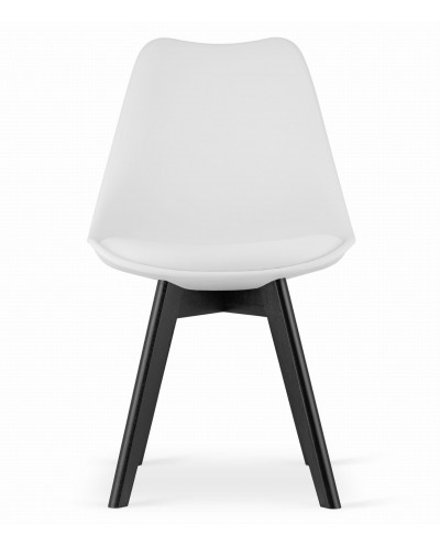 Krzesło MARK - białe / nogi czarne x 4 szt