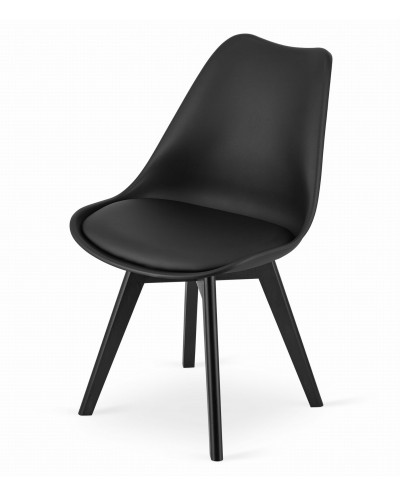 Krzesło MARK - czarne / nogi czarne x 4 szt