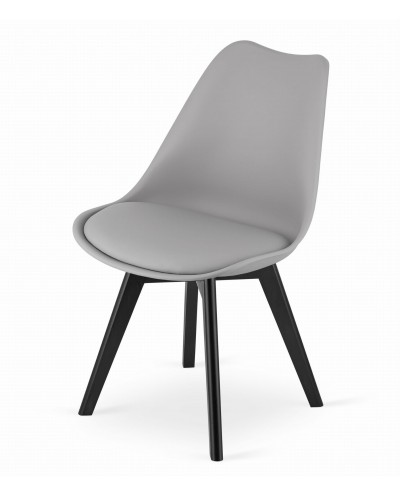 Krzesło MARK - szare / nogi czarne x 4 szt