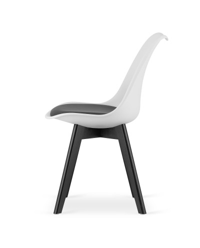 Krzesło MARK biało czarne / nogi czarne x 4 szt