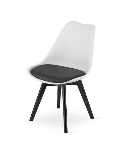 Krzesło MARK biało czarne / nogi czarne x 4 szt