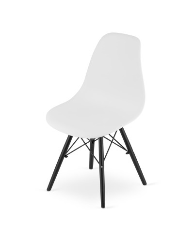 Krzesło OSAKA białe / nogi czarne x 4 szt