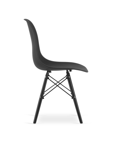 Krzesło OSAKA czarne / nogi czarne x 4 szt